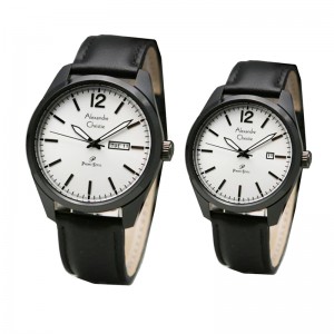 Alexandre Christie AC 1012 Black White Leather Couple